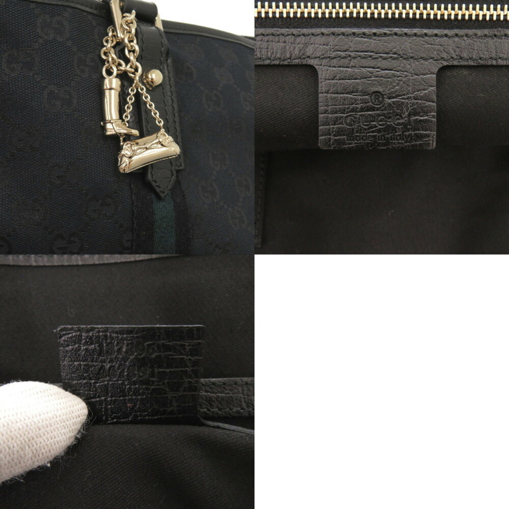GUCCI Authentic Black Canvas Tote Bag - Picture 10 of 10